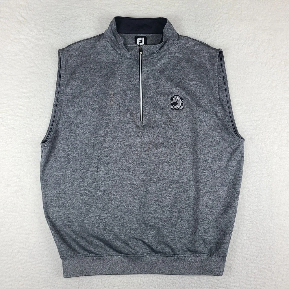 Foot Joy Sweater Vest Men Large Dark Gray Performance FJ Tech Golf Felican Marsh